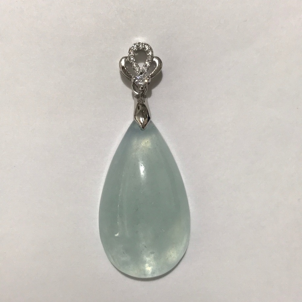 Natural Crystal Aquamarine Pendant